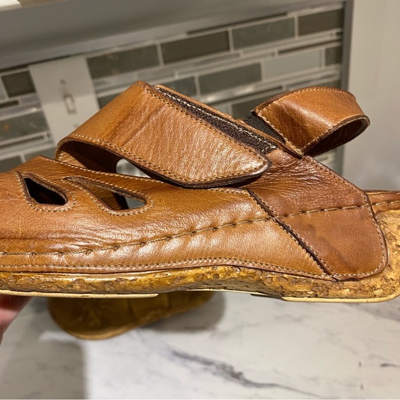 Volks Walkers sandals leather cork wedges handmade - Picture 11 of 12